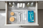 Gillette Venus facial razor in organized minimalist beauty kit drawer with skincare organizers