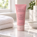 Mary Kay TimeWise Microdermabrasion Refine tube on a bathroom vanity countertop