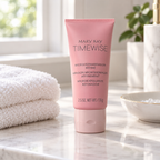 Mary Kay TimeWise Microdermabrasion Refine tube on a bathroom vanity countertop