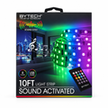 AI-generated studio photo of the Bytech 10FT Sound Activated LED Light Strip retail box