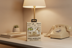 Bytech True Wireless Retro Earbuds beige on neutral aesthetic desk with vintage rotary telephone prop warm lighting – More4less Outlet