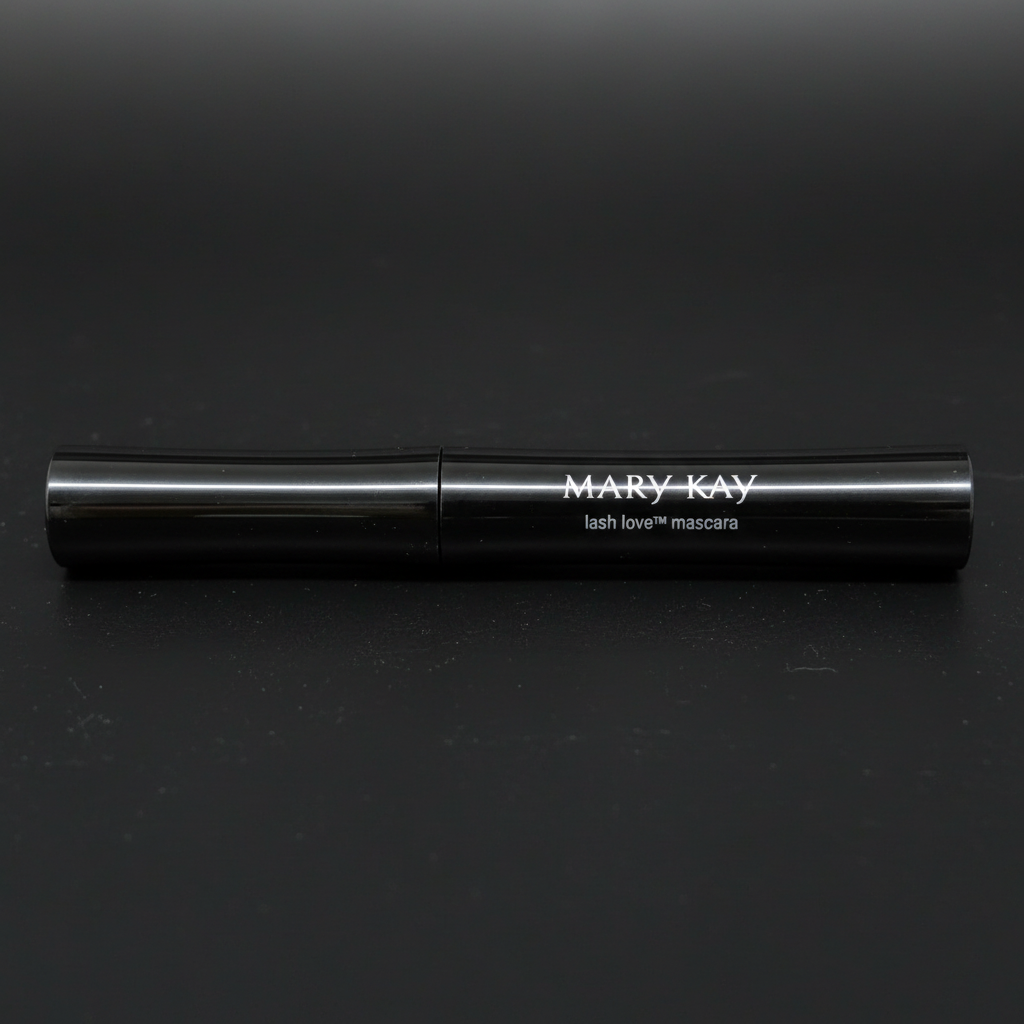 studio view of a black Mary Kay Lash Love Mascara tube