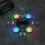 LED Innovation 4 RGB rock light pods flat lay multicolor glow wiring harness mounting hardware dark surface - More4less Outlet
