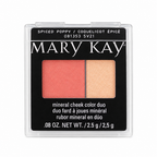 Mary Kay Mineral Cheek Color Duo Spiced Poppy compact on a white studio background