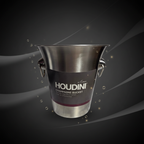 Houdini by Rabbit stainless steel champagne bucket dark charcoal editorial with silver reflections and bubble accents – More4less Outlet