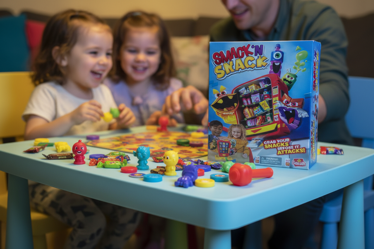 Goliath Smack 'N Snack Kids Action Game - New & Factory Sealed - Grab snacks before the monsters attack - More4less Outlet Verified