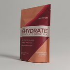 AdvoCare Rehydrate Pomegranate Tangerine electrolyte drink mix package at an angle