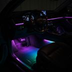 Alpena FLOGLO interior LED strips multicolor flow effect car footwell night purple blue green ambient lighting - More4less Outlet
