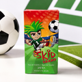 AI-generated soccer context image of JAFRA Skid Champ Eau de Toilette 50 ml retail box.