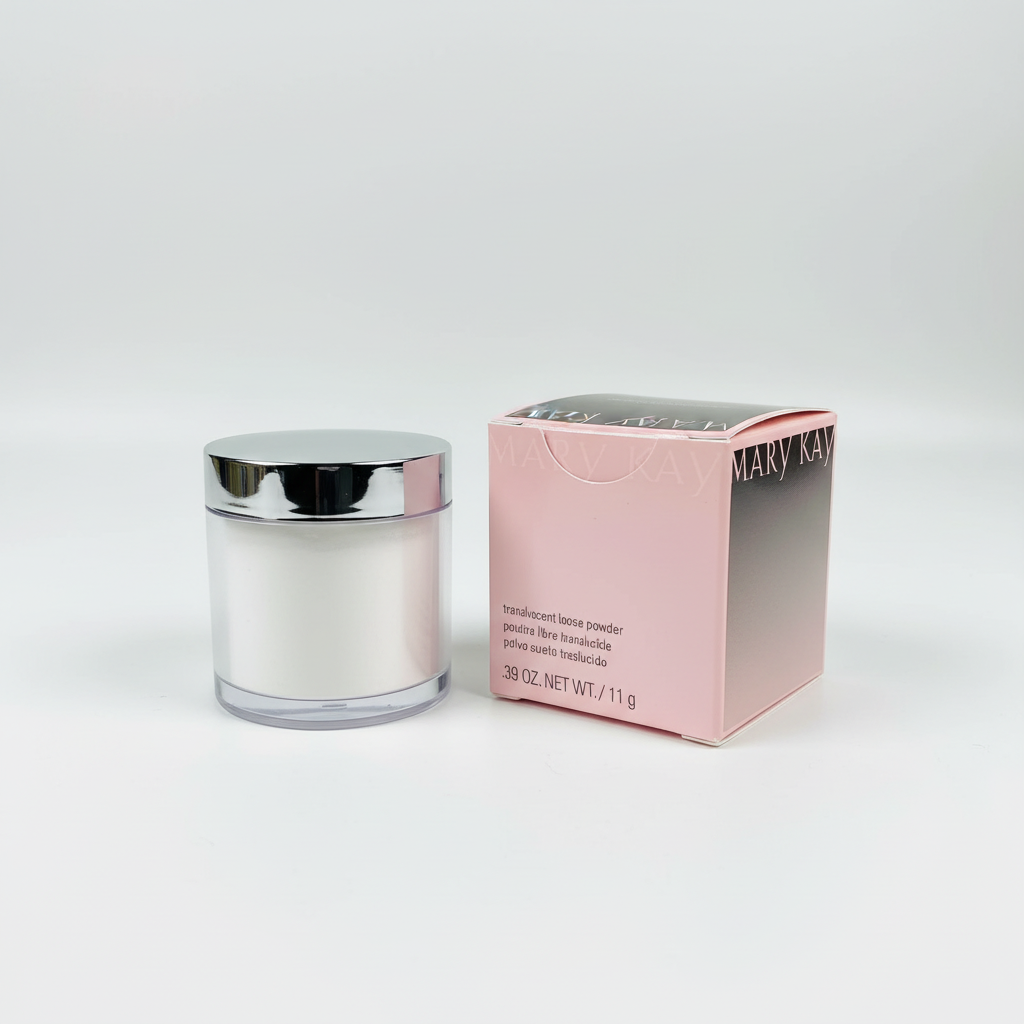 Jar beside its pink box, text angled away