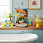 Kids bathroom shelf