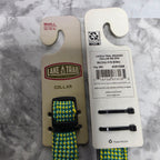 Lake & Trail small green braided dog collar UPC label and size 10 to 15 inches