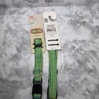 Lake & Trail small green braided dog collars front and back label 10 to 15 inches