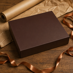 Late for the Sky Brew-Opoly — AI-generated gift context with a blank rear-facing brown box; actual Brew-Opoly package is image 1.