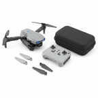 Light grey drone kit flat lay