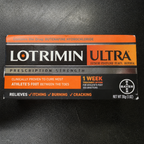 Actual Lotrimin Ultra athlete's foot antifungal cream 1.1 oz box with light shelf wear
