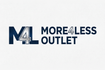 M4L More4less Outlet Logo - Silver 4s with Blue Outline