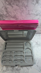 Mary Kay MK Signature Color Palette 9071 actual open interior with shaped refill recesses, three accessory channels, mirror and model label on box