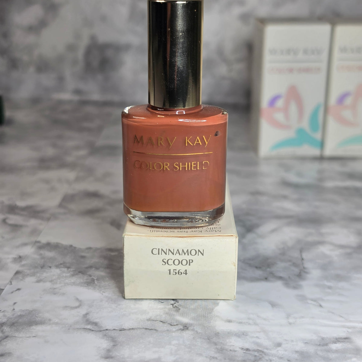 Mary Kay Color Shield Cinnamon Scoop 1564 nail color with original box – actual More4less Outlet inventory