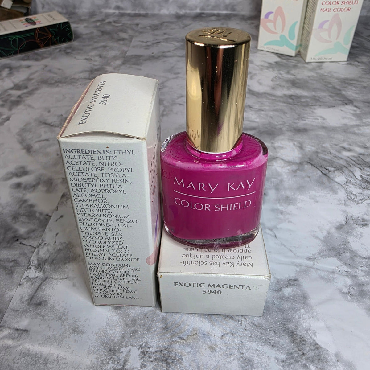 Mary Kay Color Shield Exotic Magenta 5940 nail color with original box – actual More4less Outlet inventory