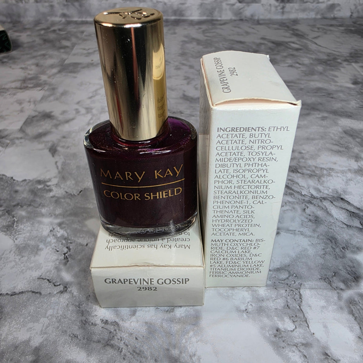 Mary Kay Color Shield Grapevine Gossip 2982 nail color with original box – actual More4less Outlet inventory