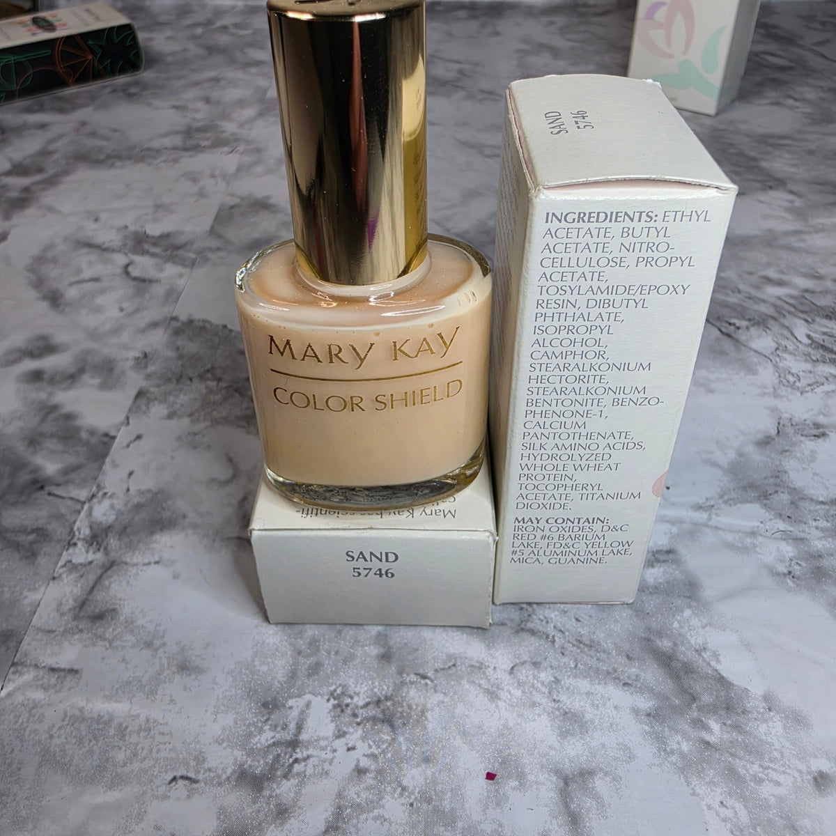 Mary Kay Color Shield Sand 5746 nail color with original box – actual More4less Outlet inventory