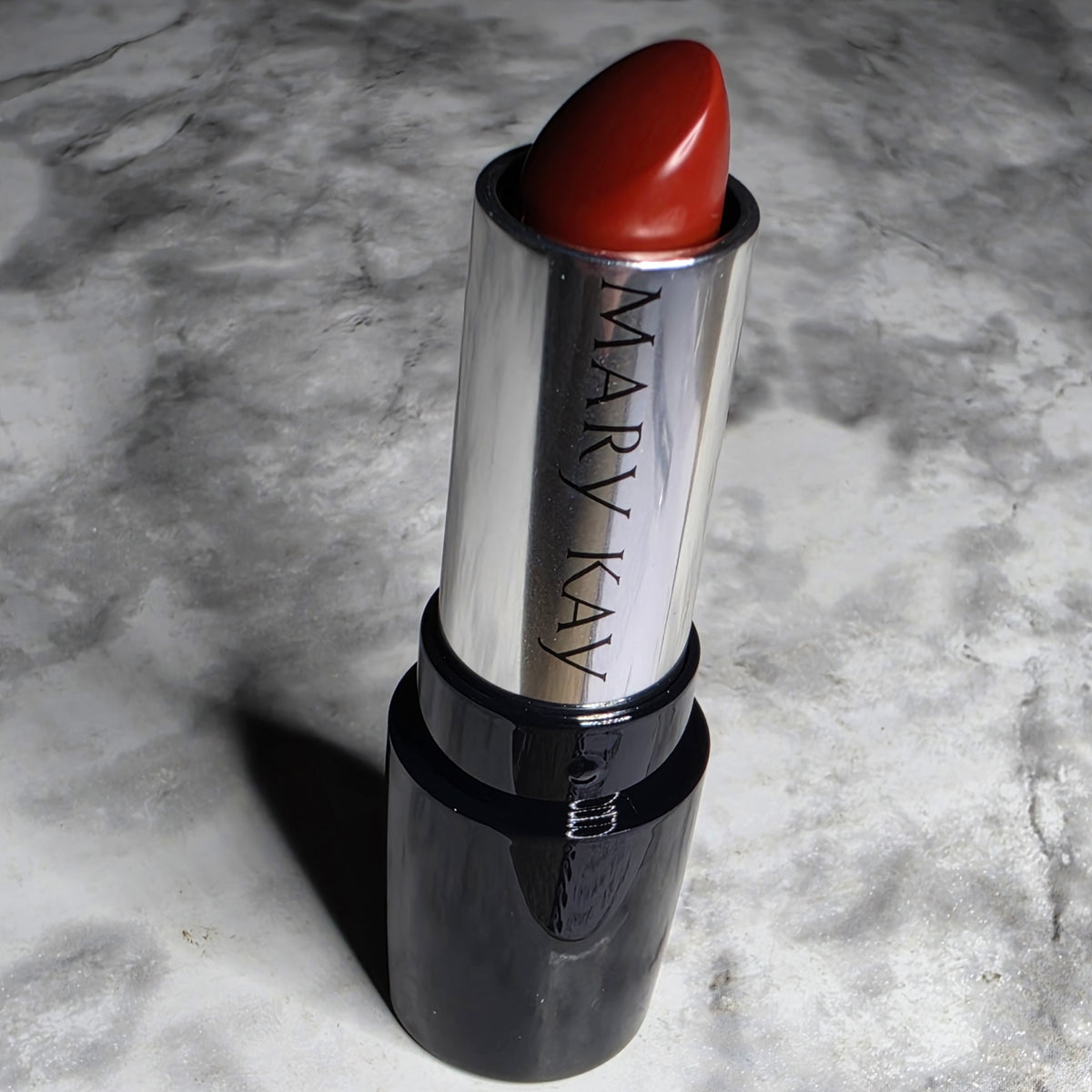 Actual Mary Kay Gel Semi-Matte Lipstick Midnight Red inventory