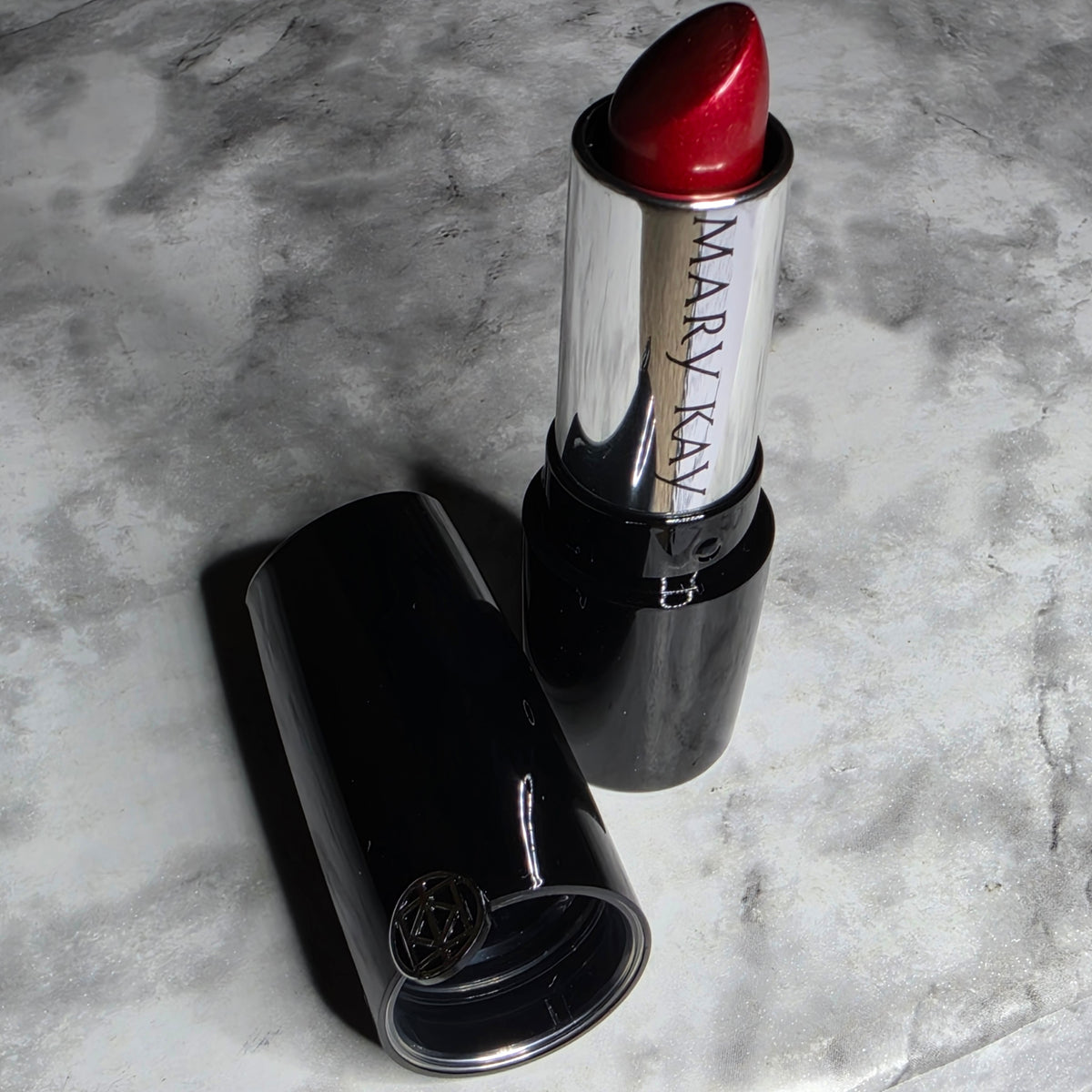 Actual Mary Kay Gel Semi-Shine Lipstick Scarlet Red inventory