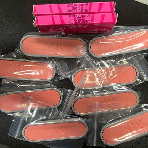 Actual stocked Mary Kay Signature Cheek Color in Apricot Breeze 8873 with boxes and refill pans