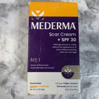 Actual stocked Mederma Scar Cream plus SPF 30, 0.7 oz, in original box with light shelf wear