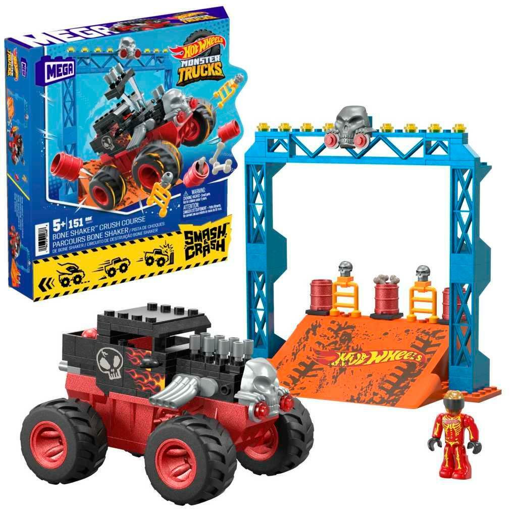 MEGA Hot Wheels Bone Shaker Crush Course with truck, ramp, driver and original packaging