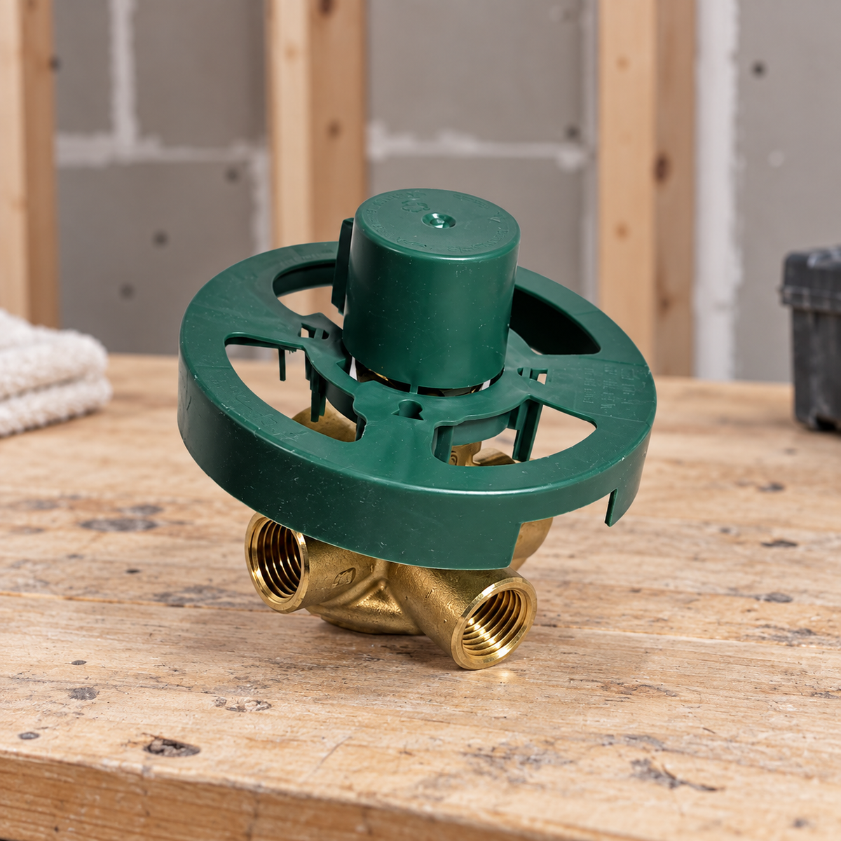 AI-generated workshop context view of the Moen 2510 Posi-Temp 1/2 in IPS rough-in valve.