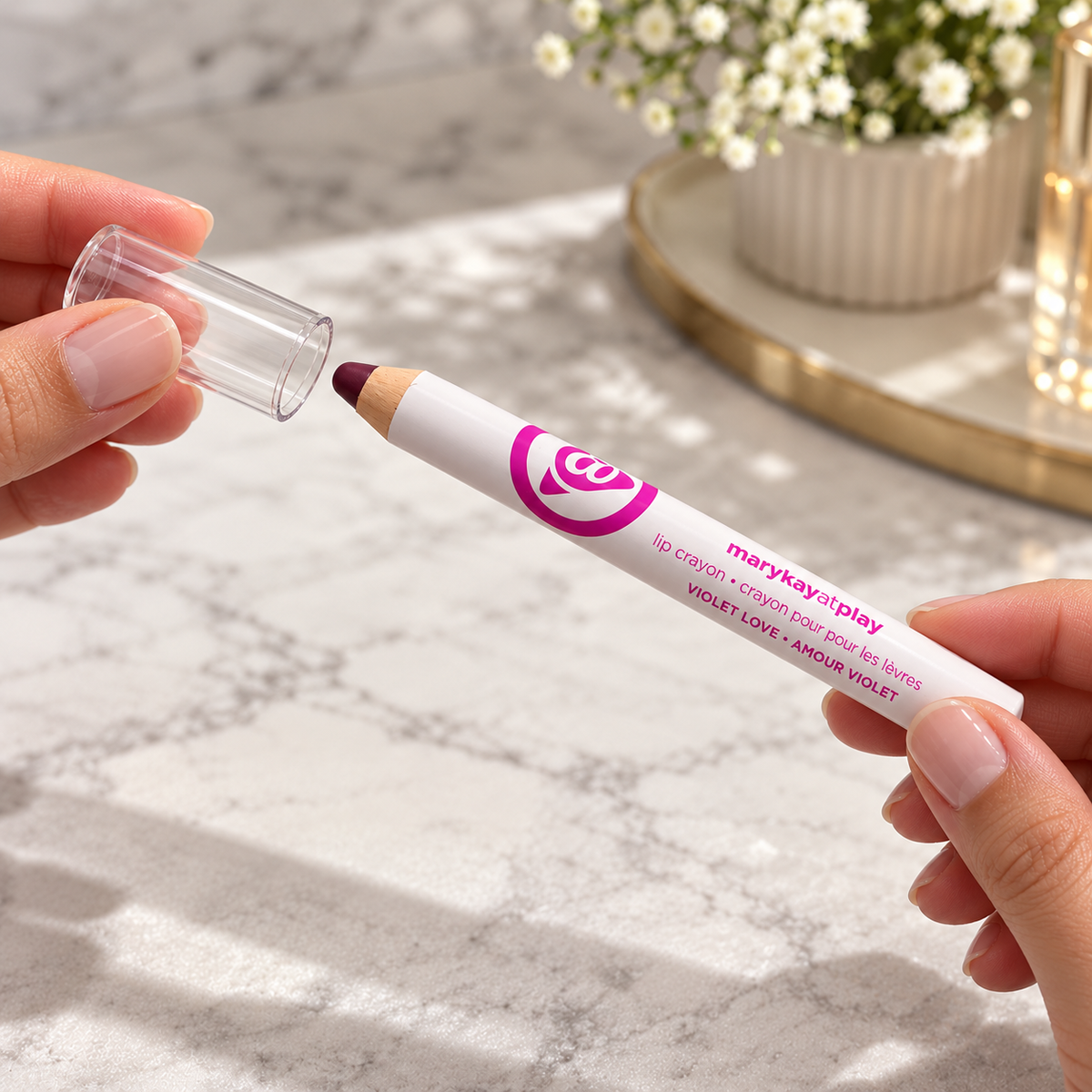 Replacing the clear cap on a Mary Kay At Play lip crayon
