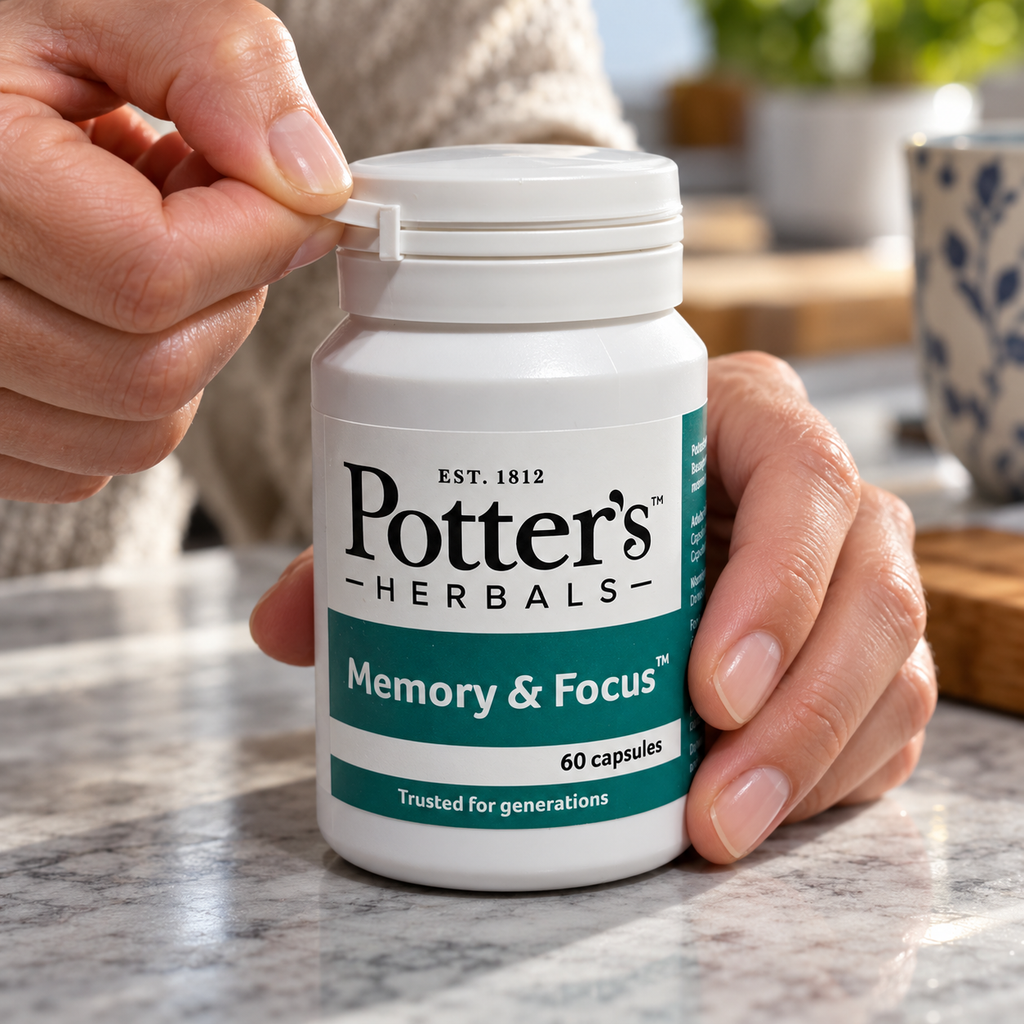 Opening the tamper strip on Potter’s Memory & Focus