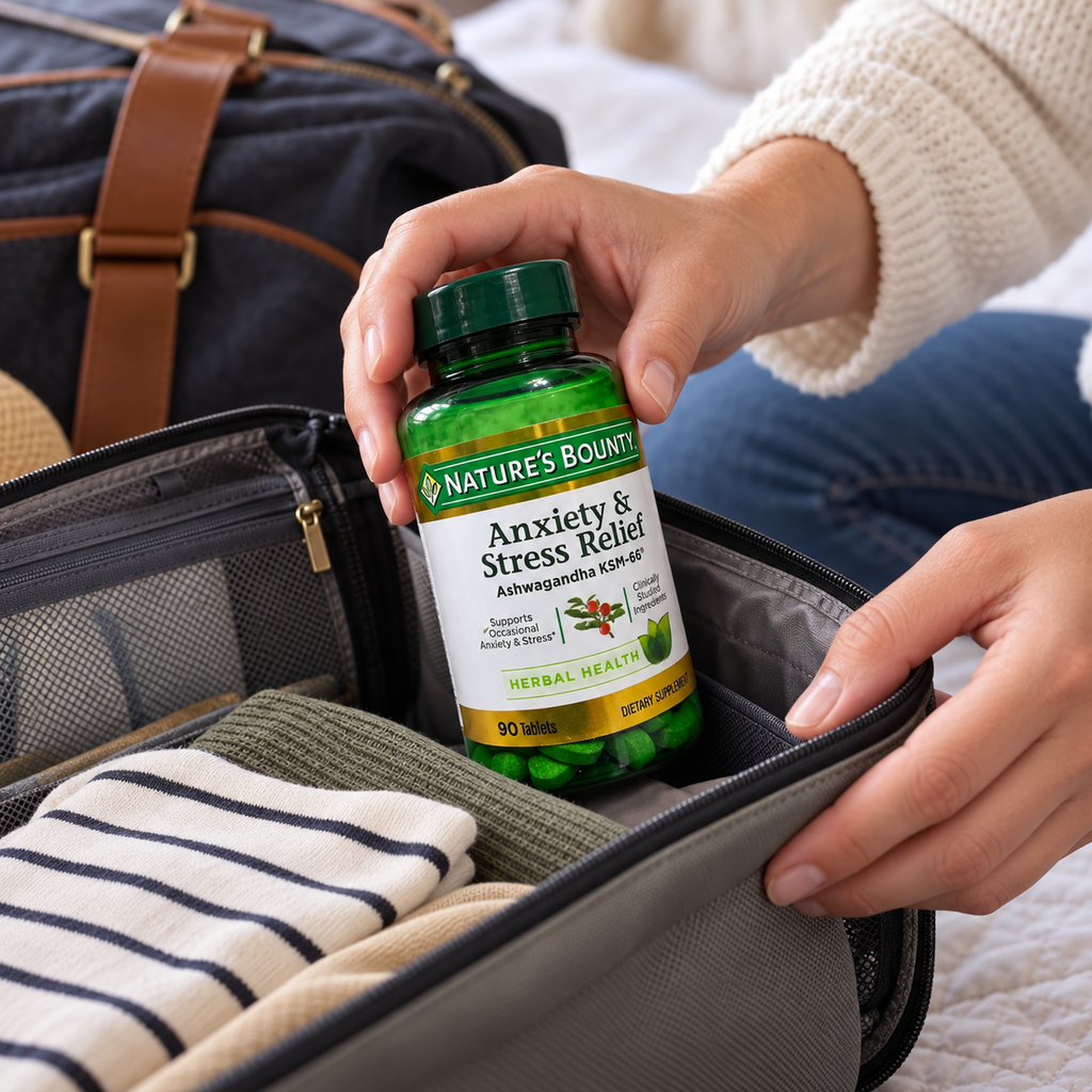 Packing Nature’s Bounty Ashwagandha for a trip