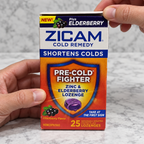Opening the Zicam Elderberry 25-lozenge carton