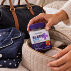 Packing Natrol Sleep+ Calm with sleepwear for a trip