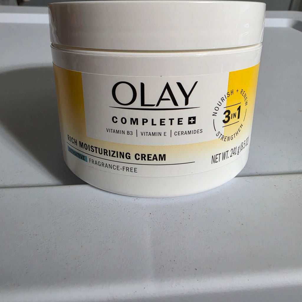 Actual stocked Olay Complete+ Rich Moisturizing Cream Sensitive Fragrance-Free 8.6 oz jar