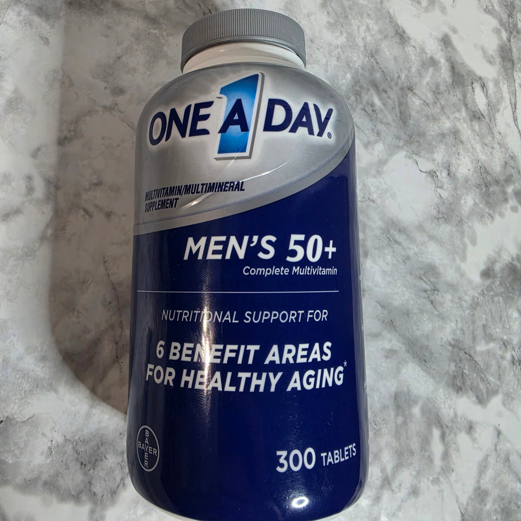 Actual One A Day Men's 50+ Complete Multivitamin 300-tablet bottle