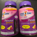 Two bottles of One A Day Women's Prenatal Gummies, 60 gummies each