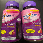 Two bottles of One A Day Women's Prenatal Gummies, 60 gummies each