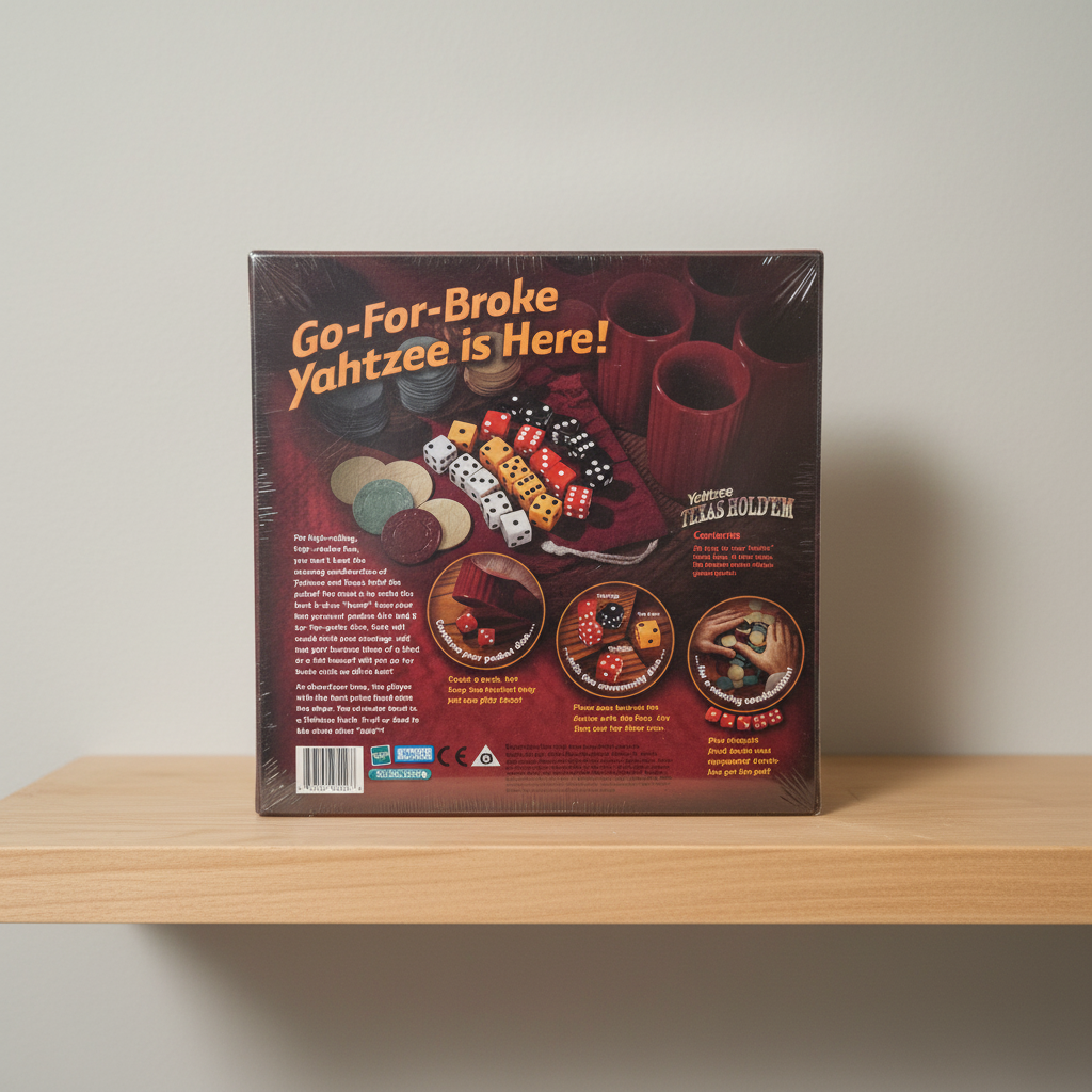 AI-generated background composite using the genuine stocked product photo. Neat neutral collector-shelf scene with no competing branded products.