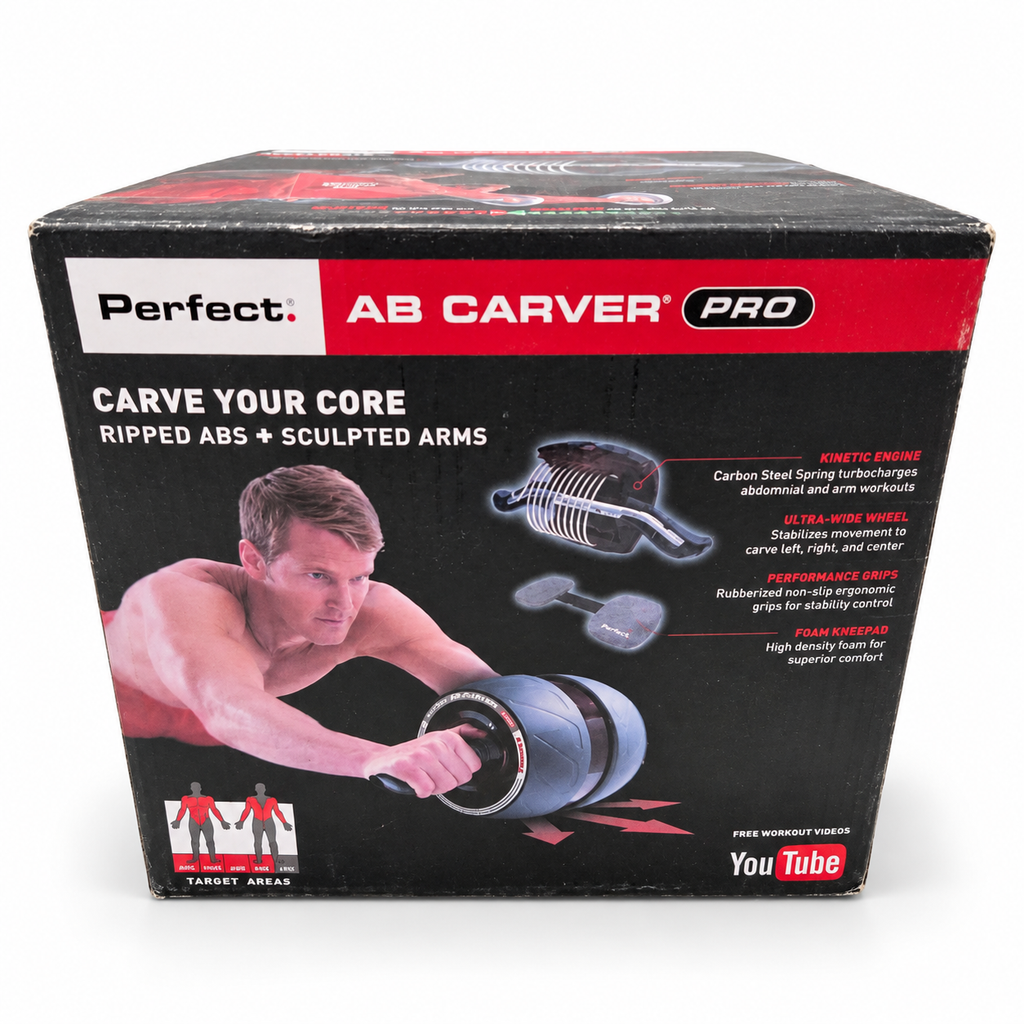 AI-edited studio image of Perfect Fitness Ab Carver Pro 31042 retail box