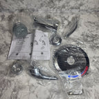 Actual Pfister Pfirst LG89-0300 polished chrome tub and shower trim components with instructions