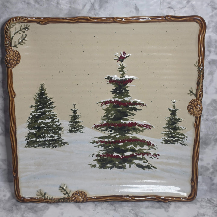 St. Nicholas Square Snow Valley Square Dinner Plate, SV1201