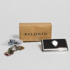 Baldwin Rectangular polished chrome doorbell button and hardware styled product image