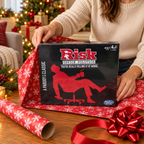 AI-assisted context: wrapping one closed Risk Office Politics game as a gift; wrapping props not included