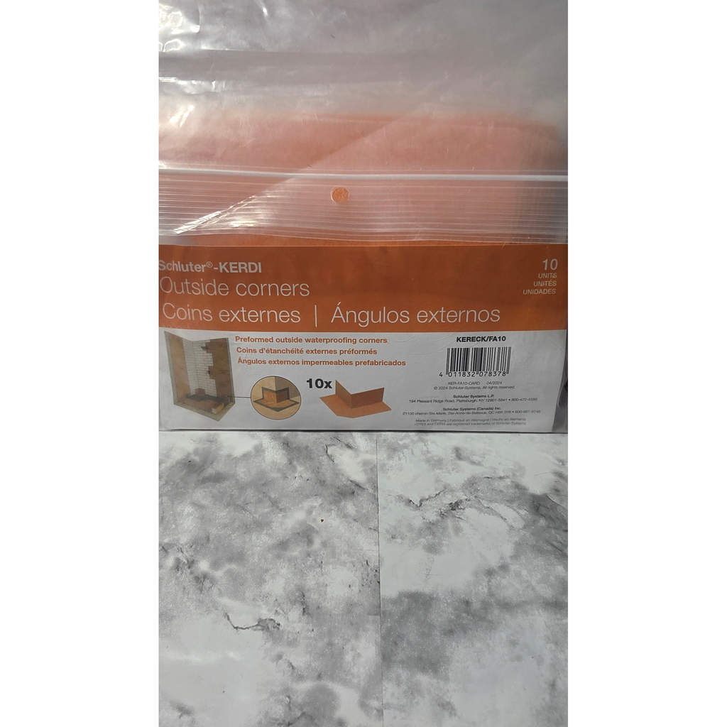 Actual Schluter KERECK/FA10 10-pack back label showing EAN 4011832078378