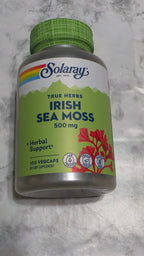 Solaray Irish Sea Moss 500 mg bottle with 100 VegCaps
