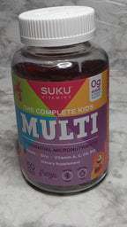 SUKU The Complete Kids Multi, Tropical Bonanza, 60 Gummies in the new sealed bottle with front label visible